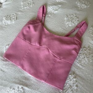 Abercrombie & Fitch Pink Corset Cropped Tank Top